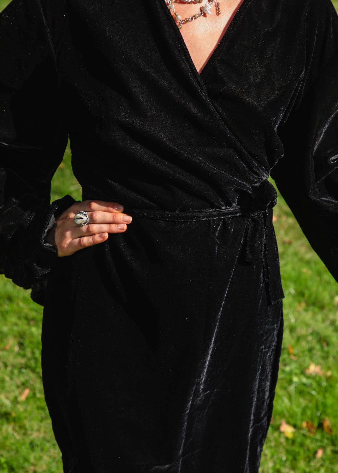 Fea Wrap Frill Dress