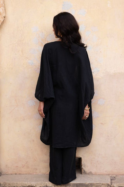 Lea Short Kimono - Black