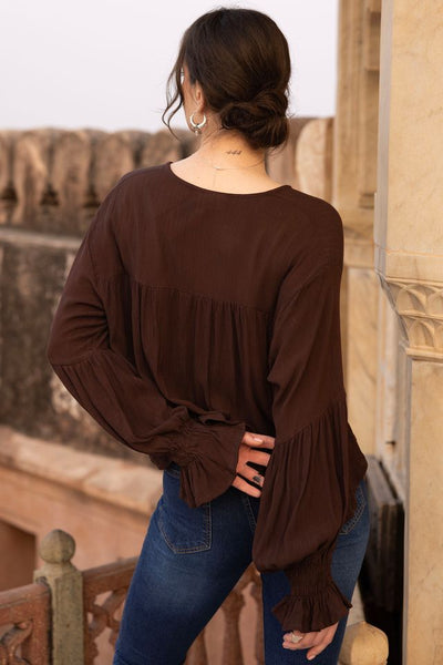 Gardinia Blouse - Bruin