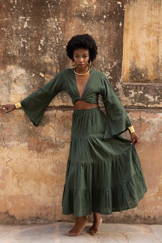Indy Bell Sleeve Wrap Top