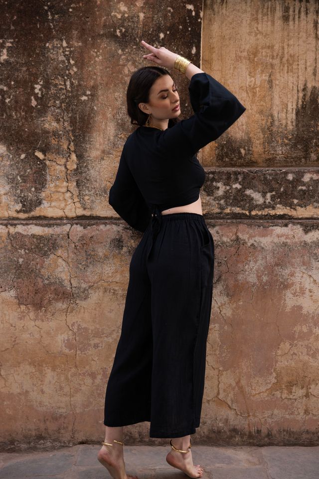 August Oversized Trousers - Black