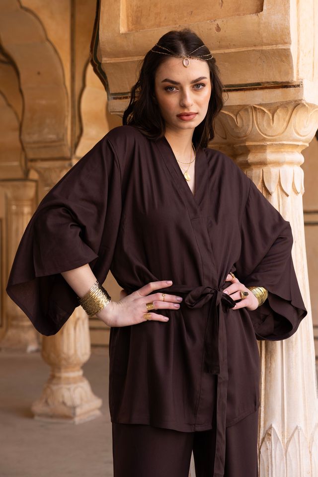 Venus Short Kimono - Bruin