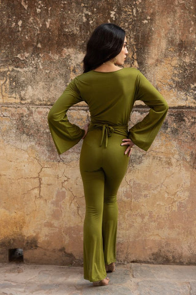 Sacha Flare Trousers - Light Green