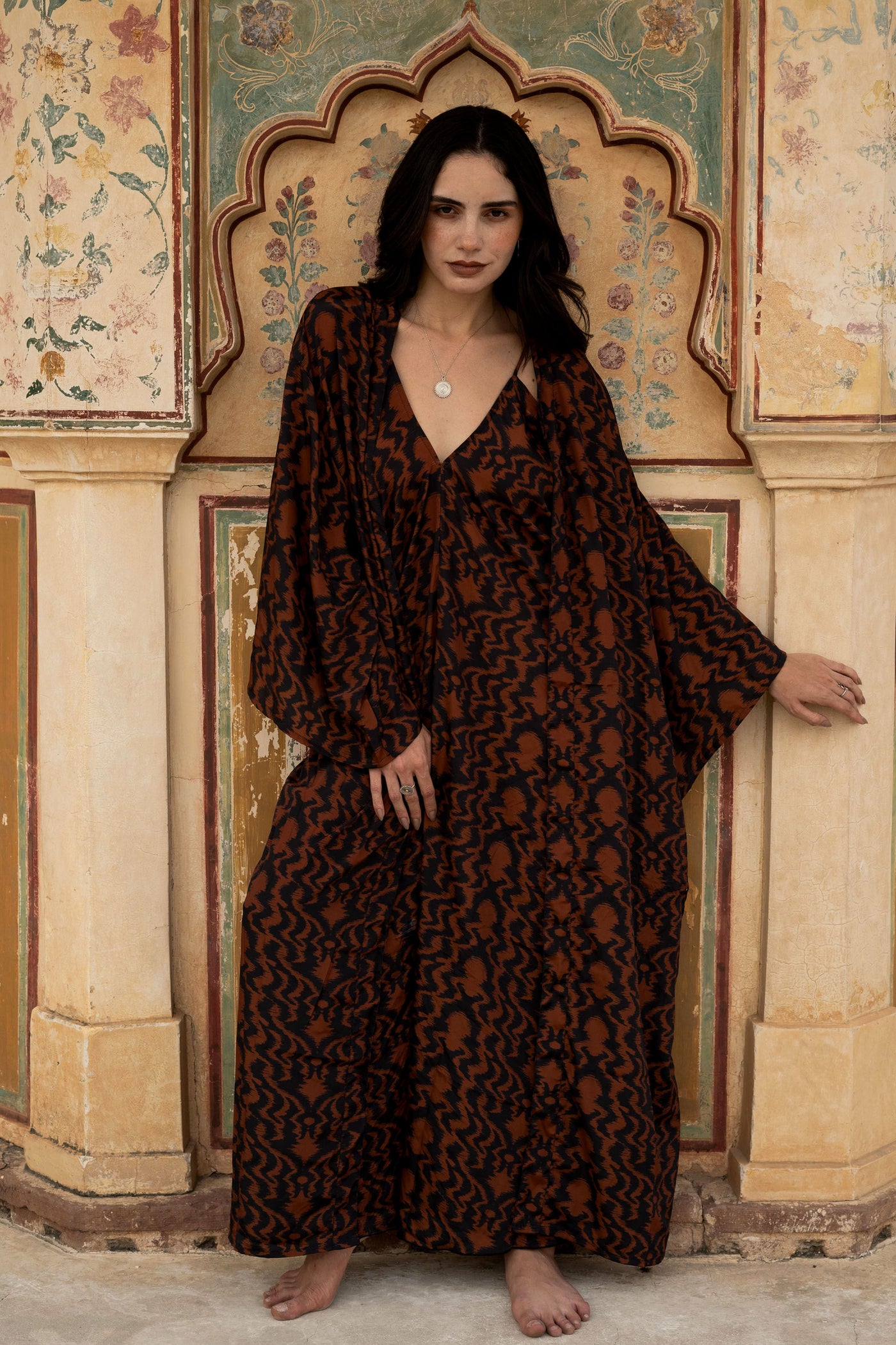 Venus Maxi Kimono - Aztec Oranje