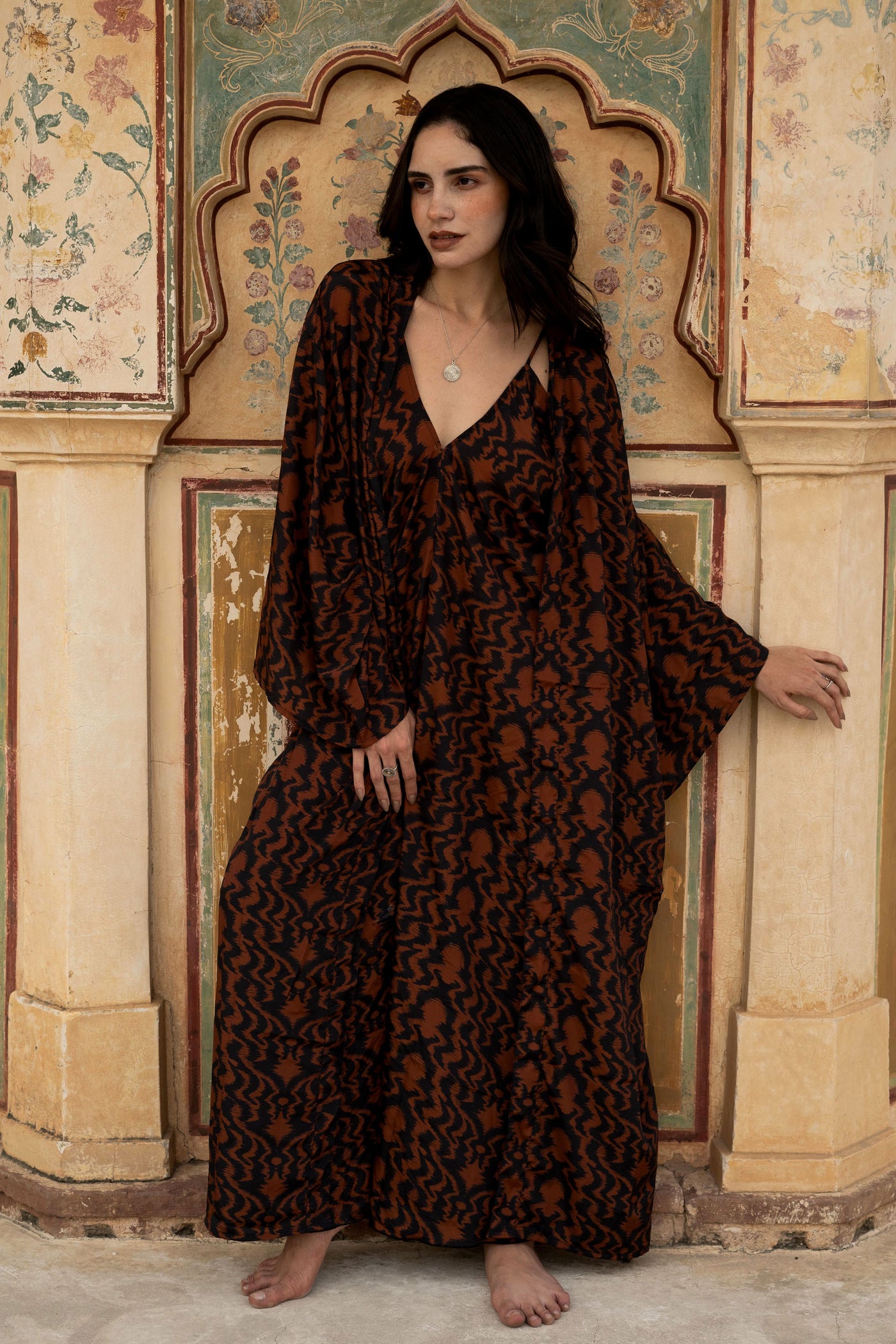 Venus Maxi Kimono - Aztec Oranje