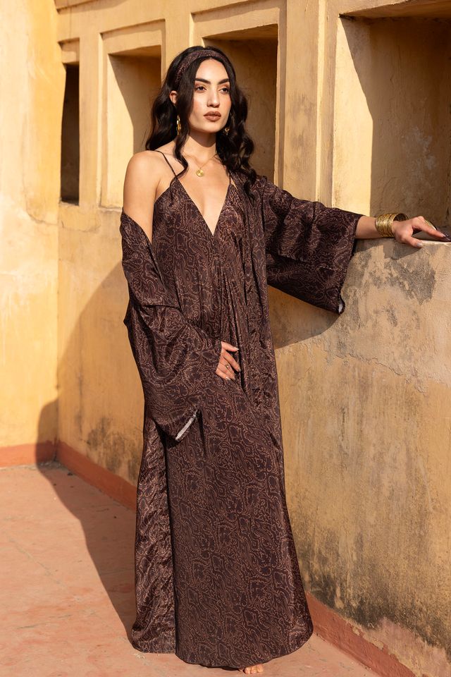 Venus Maxi Kimono - Jimmy Maroon