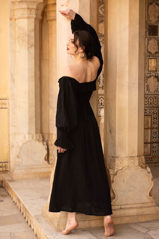 Ava Gypsy Dress - Black