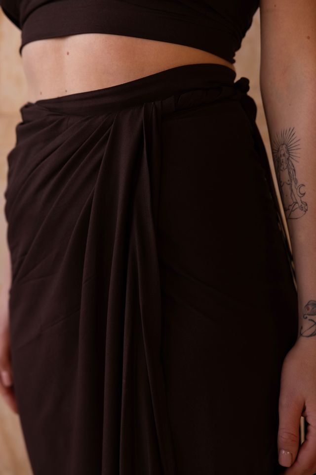 Dena Maxi Wrap Skirt - Bruin