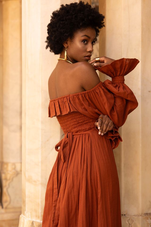 rust orange boho dress Topshop | Dresses | Burnt Orange Boho Topshop Dress
