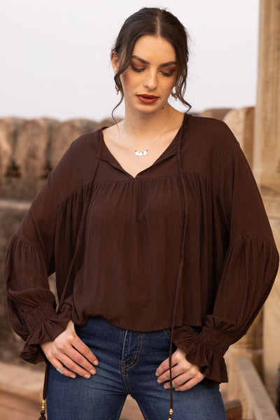 Gardinia Blouse - Bruin