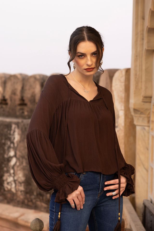 Gardinia Blouse - Bruin