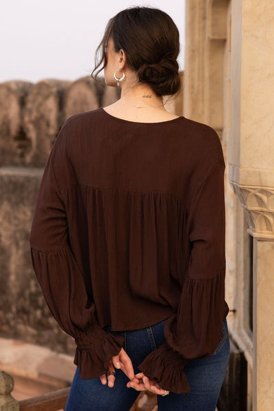 Gardinia Blouse - Bruin